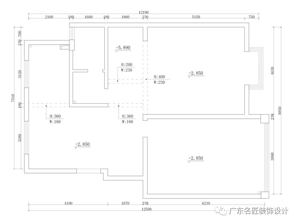 装修案例新中式风格别墅装修效果图-首层平面图